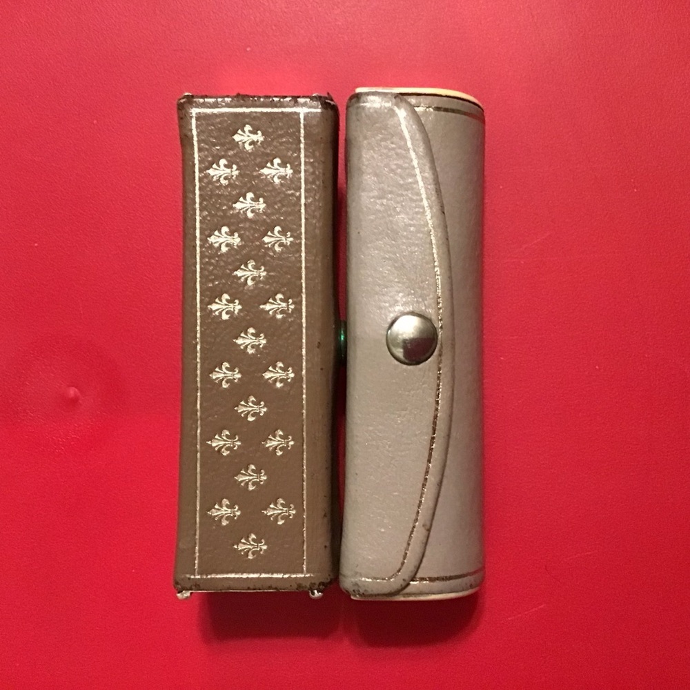 2 Elegant Vintage Brevettato Leather Lipstick Case Holders - Picture 3 of 8